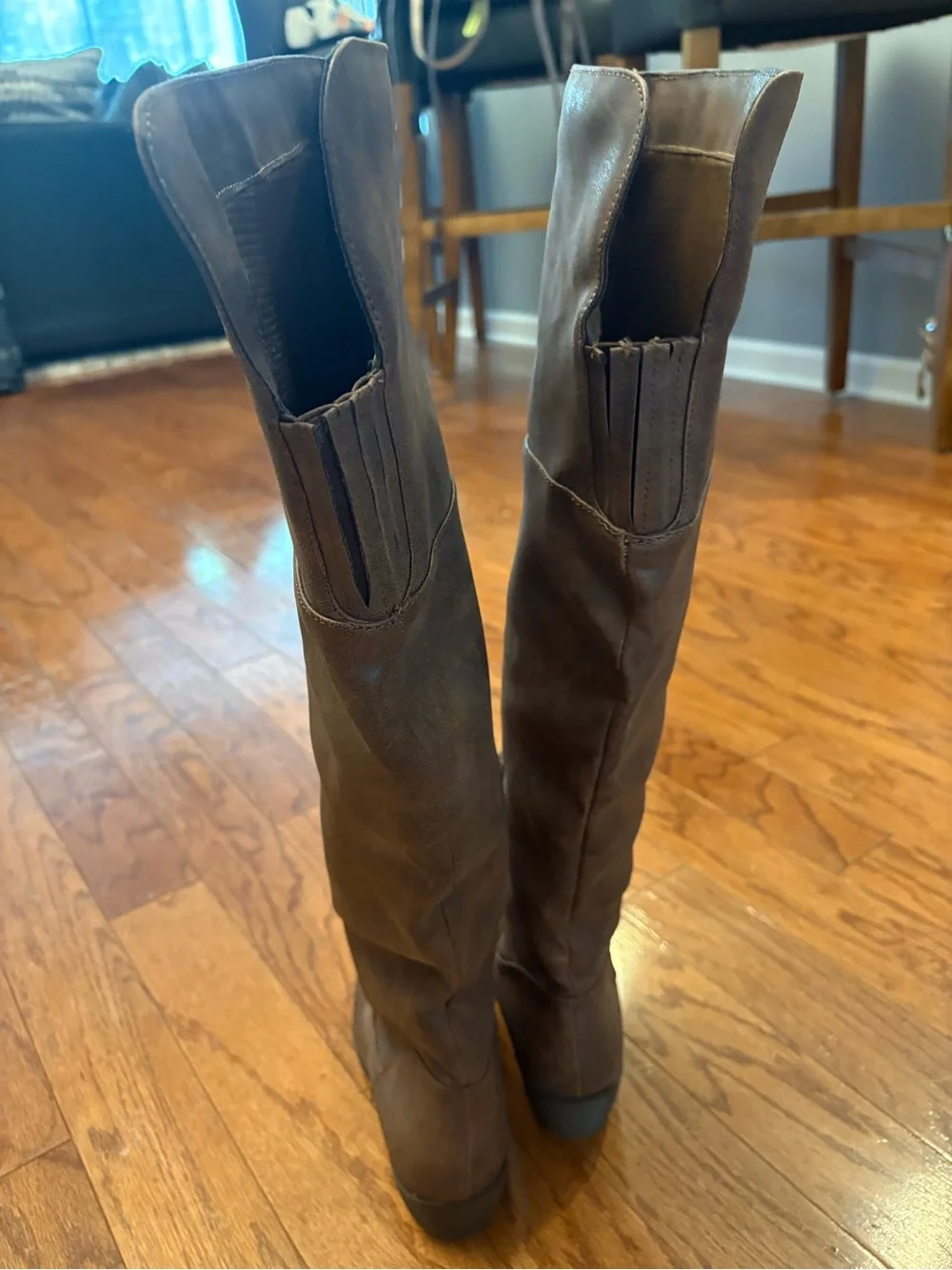Rampage Brown Tall Riding Boots Knee High Size 7M